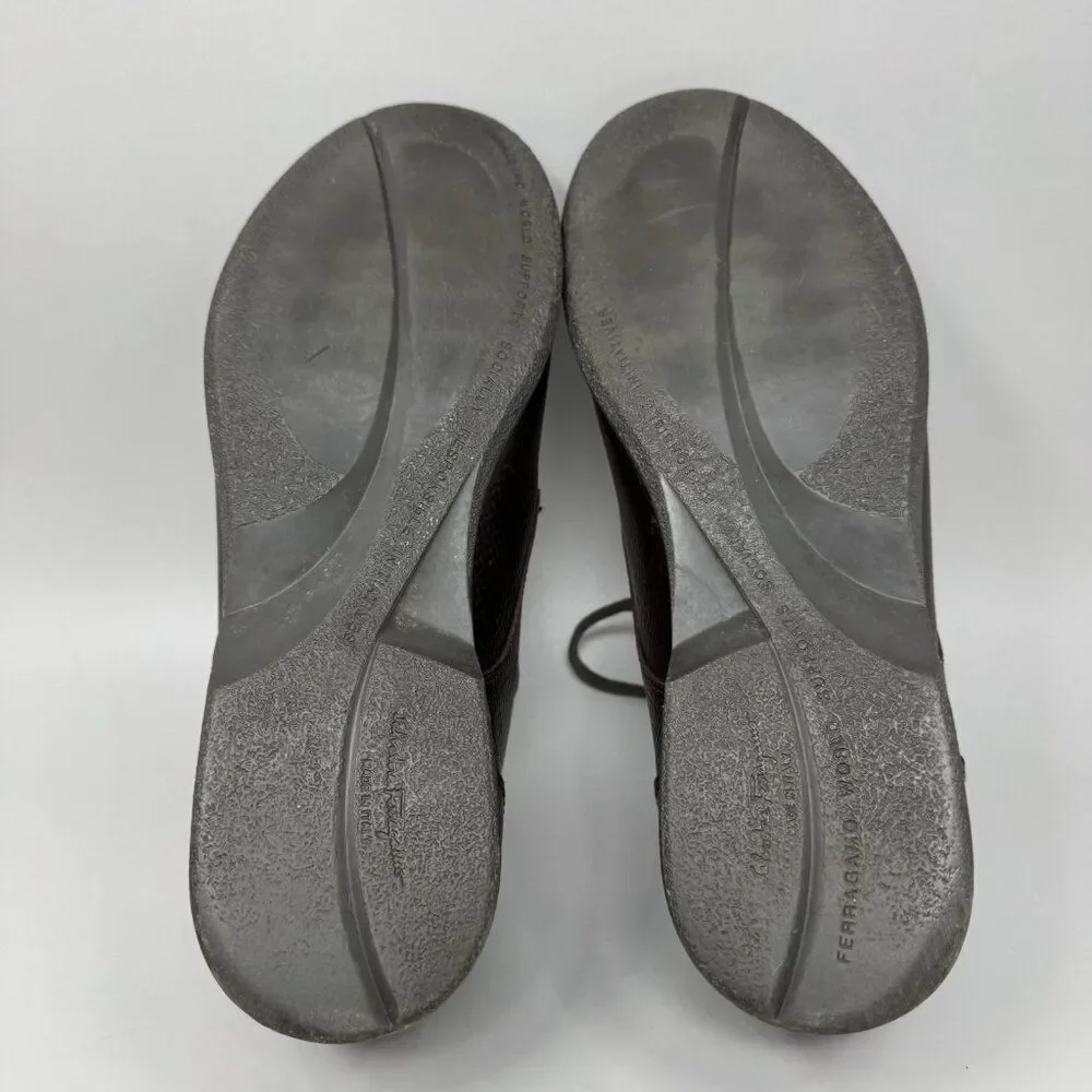 Salvadore Ferragamo World Mens Soft Soled Leather Shoes Size 8